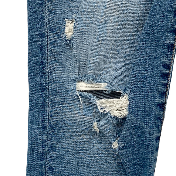 Abercrombie & Fitch Distressed High Rise Super Skinny Ankle Jeans - Size 0 - Picture 3 of 13